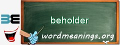 WordMeaning blackboard for beholder